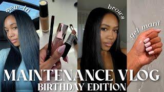 BIRTHDAY MAINTENANCE VLOG: lets get ready for my 21st birthday (hair, nails, brows, and more!)