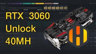 RTX 3060 Mining Hashrate Unlocked in HIVEOS Update no extra configuration 40+MH