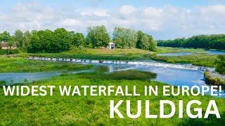 Visiting Widest Waterfall In Europe And Charming Kuldiga Town 4K | Latvia