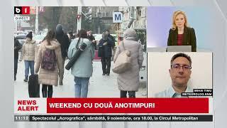 M: TINU, METEOROLOG: VREMEA SE RĂCEȘTE. WEEKEND CU DOUĂ ANOTIMPURI_Știri B1TV_1 nov. 2024