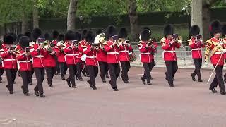 Band of the Grenadier Guards marching on the Mall for Trooping the Colour Major General's Review