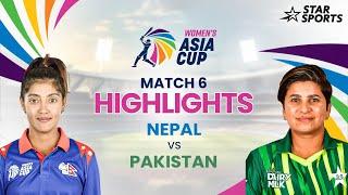 #NEPvPAK: Women's Asia Cup Highlights | Pakistan bounce back with a win | #WomensAsiaCupOnStar