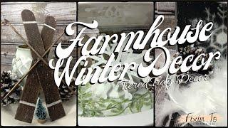 Farmhouse Winter Decor | Winter Decor | Winter Tiered Tray