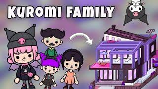 KUROMI Family Moves to Toca Boca  Family house and routine [ Toca Life world ]