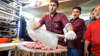 Meet the KEBAB KINGS of IRAN!! SWORD CHOPPED Meat-Madness in Bonab! 