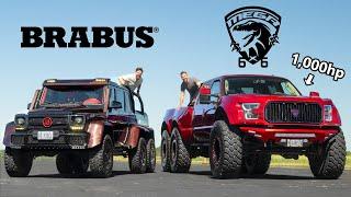 MegaRaptor 6x6 vs Mercedes-Benz BRABUS 6x6 // $400,000 Meets $2 Million