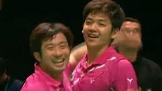 Crazy Badminton - Lee Yong Dae/ Jung Jae Sung vs Cai Yun/ Fu Haifeng - Badminsmash Defence