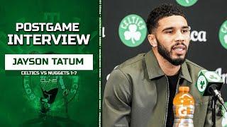 Jayson Tatum on TRASH TALK with Russell Westbrook | Celtics vs Nuggets Postgame 1-7