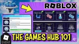 [EVENT] How To Get Items & Quests in THE GAMES Hub - ROBLOX