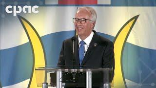 B.C. election night: Conservative Leader John Rustad addresses supporters in Vancouver