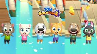 Talking Tom Gold Run 2 All Characters Failed in The Water Funny Fails & Falls - Full Screen Gameplay