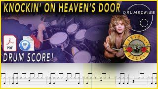 Knockin' On Heaven's Door - Guns N' Roses | DRUM SCORE Sheet Music Play-Along | DRUMSCRIBE