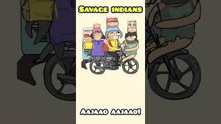 Savage Indian bikers @Hardtoonz22 #shorts  #funnyanimation #childhoodmemories #rgbucketlist