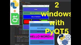 Python PyQt5 GUI  - Simple 2 windows with input from User