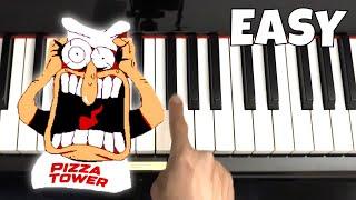 How To Play It's Pizza Time - EASY Piano Tutorial - Pizza Tower