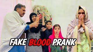 Fake Blood Prank With My Family  || Sab Ghar Wale Dar Gaye  || Happy Punjabi Family