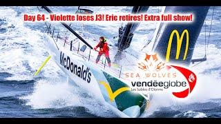 Seawolves Vendeeglobe 2024 report day 64 Violette loses J3! Eric retires from VG - Extra full show!