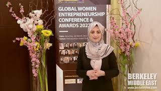 Testimonial - Global Women Entrepreneurship Conference & Awards 2022 - Berkeleyme Investors Club