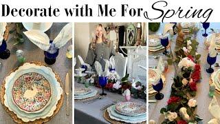 Come Decorate with me for Spring || Easter & Spring Table setting || Home Decorating Ideas