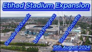 Etihad Stadium Expansion - 15th August 2024 - Manchester City FC-latest progress drone update #city