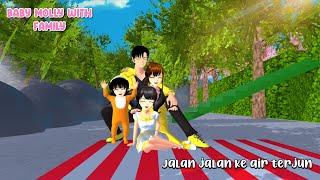 baby molly with family (Jalan Jalan ke air terjun) | Drama sakura school simulator