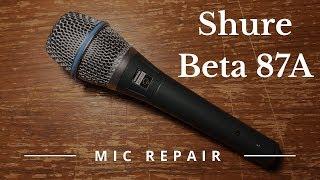 Shure Beta 87A Condenser - Microphone Repair How To - Broken Element Leads 4K