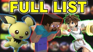 2024 SMASH ULTIMATE TIER LIST (FULL LIST)