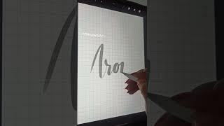 iPad Pro lettering | Satisfying Calligraphy : Aroni #rtmaniac #shorts #ashortaday