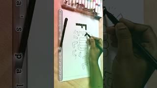 how to do calligraphy with gel pen | ️calligraphy for beginners #shorts