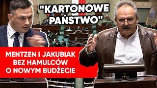 "Kartonowe państwo". Mentzen ostro do Skowrońskiej: Mogłaby się pani nie drzeć?