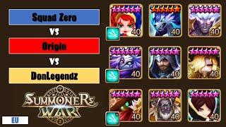 Siege Wars | Squad Zero v Origin v DonLegendz | Summoners War