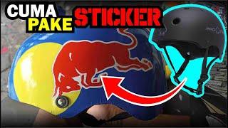 modifikasi helm sepeda (CUTTING STICKER)