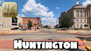 Driving Around Small Town Huntington, Indiana in 4k Video