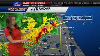 Impact Weather: Strong thunderstorms move across Central Florida