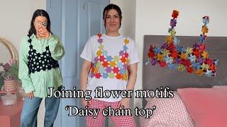 Join flower motifs for my Daisy Chain top