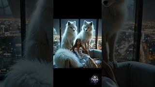 Lady with Enchanting Silver Fox | #shorts #trending #youtubeshorts #fox #cat