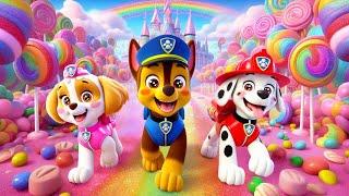 Paw Patrol And The Adventure In The Candy World?! | Funny Story | Ultimate Rescue | Rainbow 3