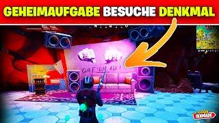 Geheimaufgabe Metallica Fortnite Besuche das Denkmal Metallica Geheime Aufgabe