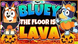 The Floor Is Lava Halloween Brain Breaks | Spooky Bluey Games | Freeze Dance & Just Dance