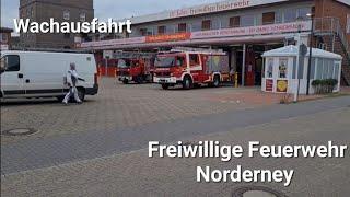 Einsatz für die Feuerwehr Norderney [ Wachausfahrt HLF 20 und DLK 23/12 ]