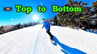 Mount Snow (Summit to Base) uncut footage | Vermont Snowboarding