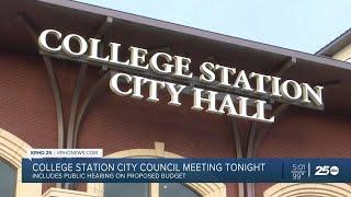 College Station City Council Meeting taking place tonight on 2023 budget