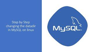 MySQL : How to change the location of  datadir in Linux.