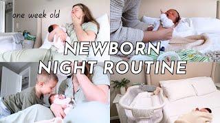 REAL Newborn Night Routine (1 WEEK OLD)