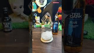 After Dark Blue Whisky with Ice and Tropicana Litchi | Fruity Desi Peg Twist #asmr #ytshorts #short