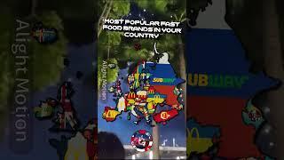 Most Popular Fast Food Restaurant in Your Country #fypシ #country #geography #subscribe #ytshortsfeed