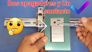 Conectar un contacto y dos apagadores a una sola base #electricidad #contacto #apagador #tutorial