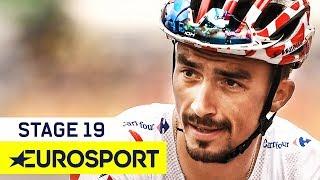 Roglič Hits Back as Alaphillipe Secures Polka Dot Jersey | Tour de France 2018 | Stage 19 Highlights