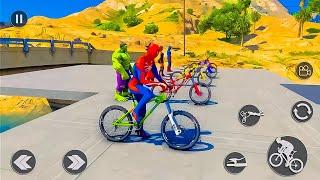 Enjoy Superhero BMX Cycle Racing Game be a BMX Rider of spider cycle game