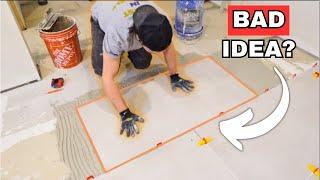 Can't STOP Now!  Tiling Our Bathroom With Little to No Experience (DIY Bathroom Renovation  Ep 4)